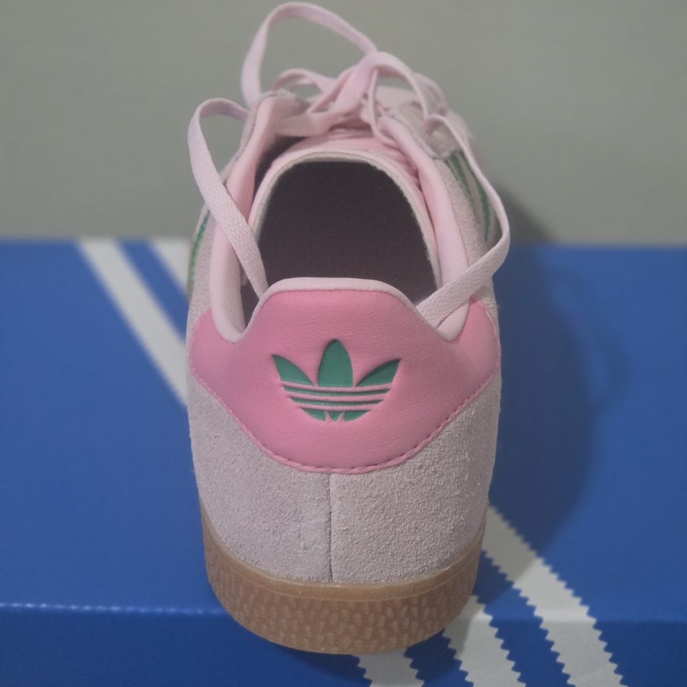 Adidas Gazelle Pink and Green Sneakers - Picture 3 of 6